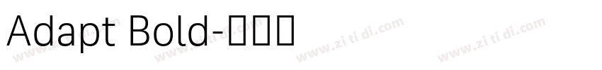 Adapt Bold字体转换